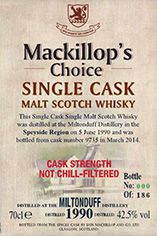 1990 Miltonduff, Speyside, Single Malt Scotch Whisky (42.5%) 1990 Miltonduff, Speyside, Single Malt Scotch Whisky (42.5%)